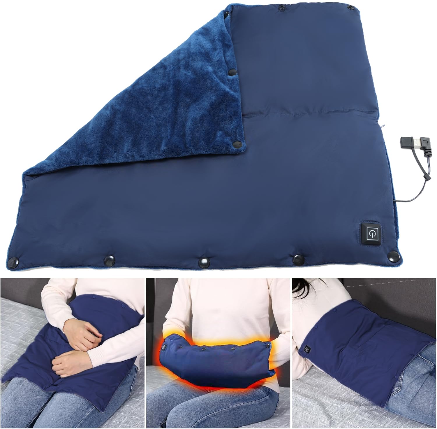 Makitsu USB Электрический Нагрев Быстрый Обогрев Рук Мини Горячий Нагрев 3 Температуры Идеально для Автомобиля и Холодной Погоды Коврик, 10-секундный Нагрев, Накладка, Грелка,